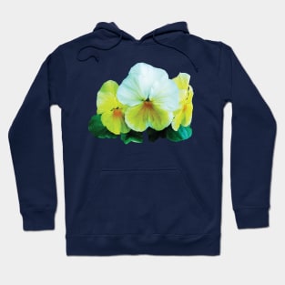 Pansies - Pale Yellow Pansies Hoodie